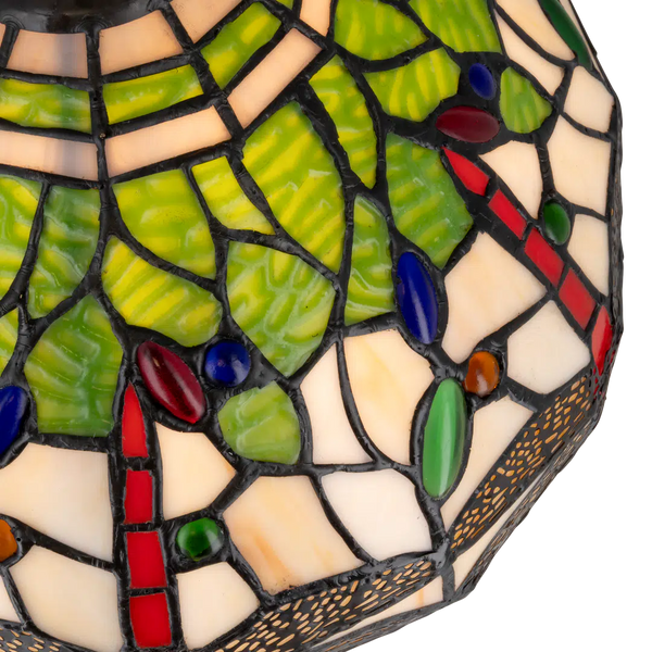Tiffany tafellamp – Libelle (Dragonfly) motief – Ø 30 cm x H 46,5 cm (Art. 7032)
