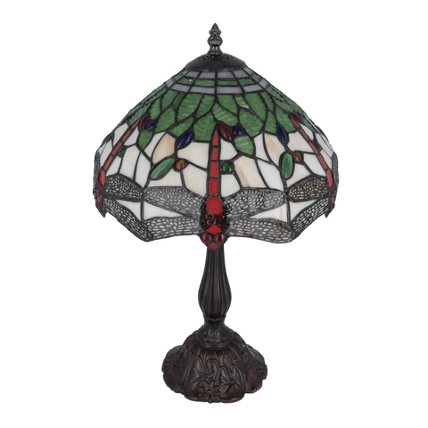 Tiffany tafellamp – Libelle (Dragonfly) motief – Ø 30 cm x H 46,5 cm (Art. 7032)