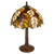 Tiffany tafellamp – Bladmotief & Boomstamvoet – Ø 30,5 × H 46 cm (Art. 7033)