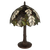 Tiffany tafellamp – Bladmotief & Boomstamvoet – Ø 30,5 × H 46 cm (Art. 7033)