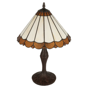 Tiffany tafellamp – Klassiek Waaierpatroon – Ø 30 × H 47 cm (Art. 7035)