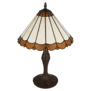 Tiffany tafellamp – Klassiek Waaierpatroon – Ø 30 × H 47 cm (Art. 7035)