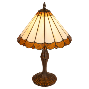 Tiffany tafellamp – Klassiek Waaierpatroon – Ø 30 × H 47 cm (Art. 7035)