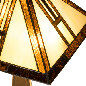 Tiffany tafellamp – Arts & Crafts Geometrie – 35 × 35 × 55 cm (Art. 7037)