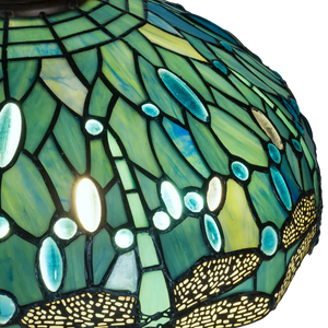 Tiffany tafellamp Libellen – Turquoise, Teal & Groen – H 57 cm – Art. 7039