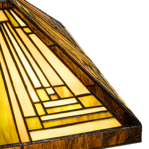 Tiffany tafellamp – Mission / Arts & Crafts – 35.5 × 35.5 × 53 cm (Art. 7042)