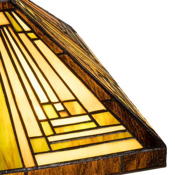 Tiffany tafellamp – Mission / Arts & Crafts – 35.5 × 35.5 × 53 cm (Art. 7042)