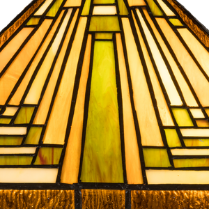 Tiffany tafellamp – Mission / Arts & Crafts – 35.5 × 35.5 × 53 cm (Art. 7042)