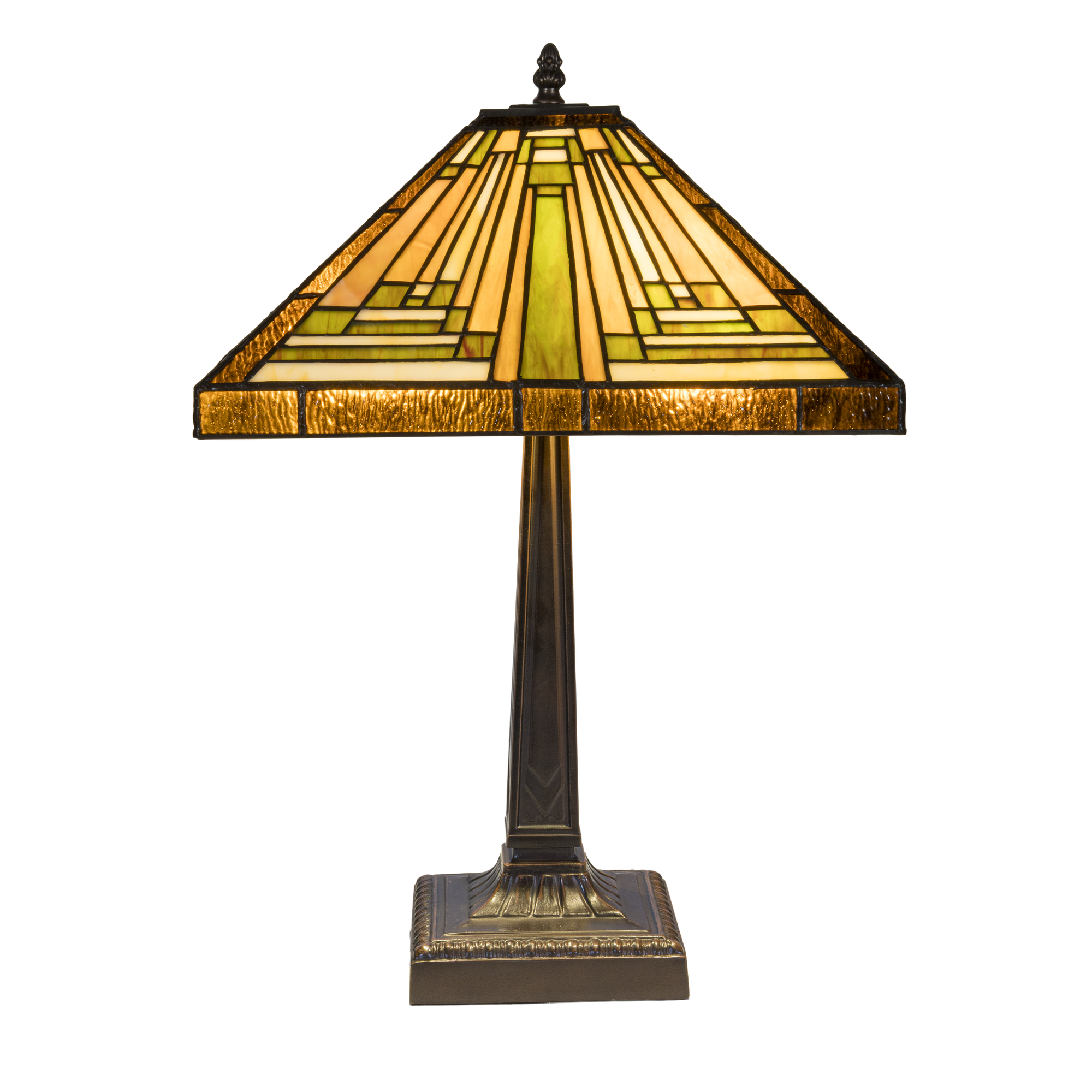 Tiffany tafellamp – Mission / Arts & Crafts – 35.5 × 35.5 × 53 cm (Art. 7042)