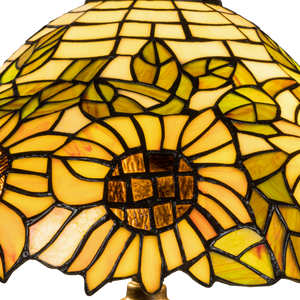 Tiffany tafellamp – Ø 40 × H 59 cm – Zonnebloemen (Art. 7043)