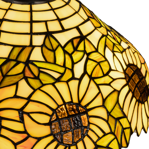 Tiffany tafellamp – Ø 40 × H 59 cm – Zonnebloemen (Art. 7043)