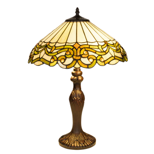 Tiffany tafellamp – Ø 40 × H 57 cm – Art Nouveau lijnvoering (Art. 7045)