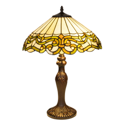 Tiffany tafellamp – Ø 40 × H 57 cm – Art Nouveau lijnvoering (Art. 7045)