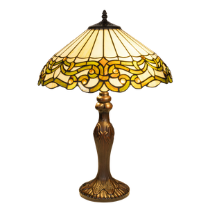 Tiffany tafellamp – Ø 40 × H 57 cm – Art Nouveau lijnvoering (Art. 7045)