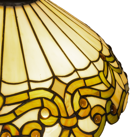 Tiffany tafellamp – Ø 40 × H 57 cm – Art Nouveau lijnvoering (Art. 7045)