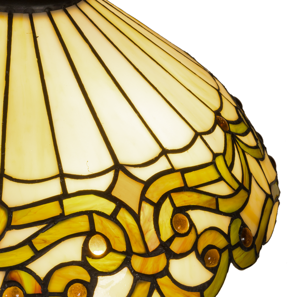 Tiffany tafellamp – Ø 40 × H 57 cm – Art Nouveau lijnvoering (Art. 7045)