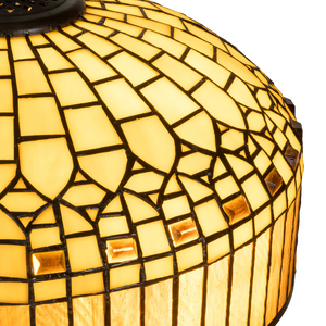 Tiffany tafellamp – Ø 38 × H 59 cm – Geometrisch patroon (Art. 7046)