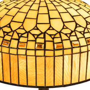 Tiffany tafellamp – Ø 38 × H 59 cm – Geometrisch patroon (Art. 7046)