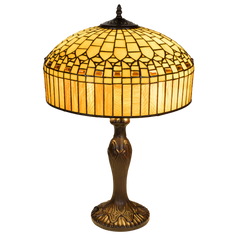 Tiffany tafellamp – Ø 38 × H 59 cm – Geometrisch patroon (Art. 7046)