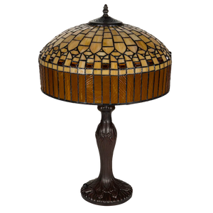 Tiffany tafellamp – Ø 38 × H 59 cm – Geometrisch patroon (Art. 7046)