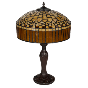 Tiffany tafellamp – Ø 38 × H 59 cm – Geometrisch patroon (Art. 7046)