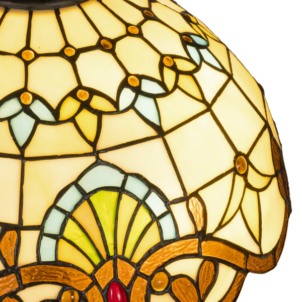 Tiffany tafellamp – Ø 40 × H 57 cm – Klassiek sierpatroon (Art. 7048)