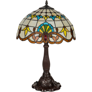 Tiffany tafellamp – Ø 40 × H 57 cm – Klassiek sierpatroon (Art. 7048)