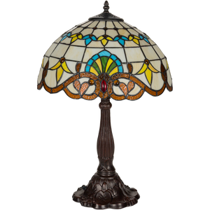 Tiffany tafellamp – Ø 40 × H 57 cm – Klassiek sierpatroon (Art. 7048)