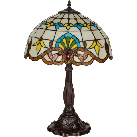 Tiffany tafellamp – Ø 40 × H 57 cm – Klassiek sierpatroon (Art. 7048)