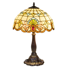 Tiffany tafellamp – Ø 40 × H 57 cm – Klassiek sierpatroon (Art. 7048)