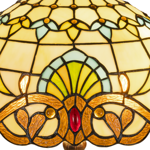 Tiffany tafellamp – Ø 40 × H 57 cm – Klassiek sierpatroon (Art. 7048)