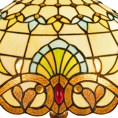 Tiffany tafellamp – Ø 40 × H 57 cm – Klassiek sierpatroon (Art. 7048)