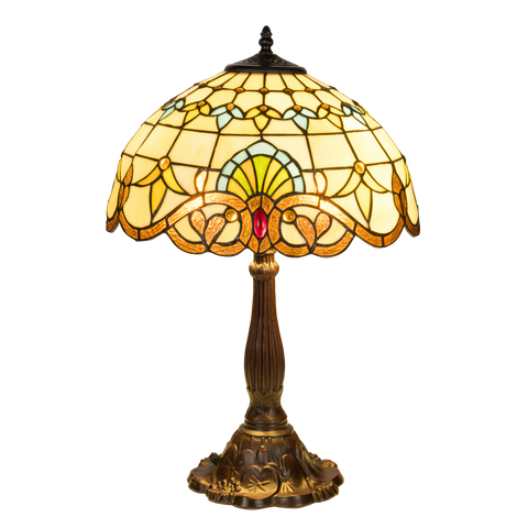 Tiffany tafellamp – Ø 40 × H 57 cm – Klassiek sierpatroon (Art. 7048)
