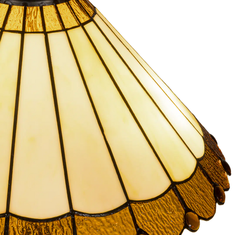 Tiffany tafellamp – Klassiek Paneelontwerp & Geschulpte Rand – Ø 40 × H 59 cm (Art. 7050)