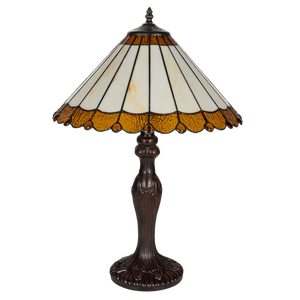 Tiffany tafellamp – Klassiek Paneelontwerp & Geschulpte Rand – Ø 40 × H 59 cm (Art. 7050)