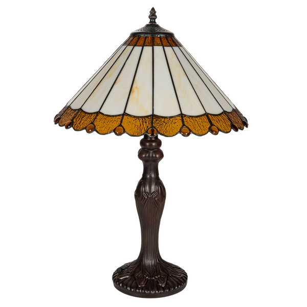 Tiffany tafellamp – Klassiek Paneelontwerp & Geschulpte Rand – Ø 40 × H 59 cm (Art. 7050)