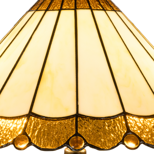 Tiffany tafellamp – Klassiek Paneelontwerp & Geschulpte Rand – Ø 40 × H 59 cm (Art. 7050)