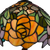 Tiffany tafellamp Rozen - Geel, Oranje & Groen – H 39,5 cm (Art. 7076)