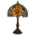 Tiffany tafellamp Rozen - Geel, Oranje & Groen – H 39,5 cm (Art. 7076)