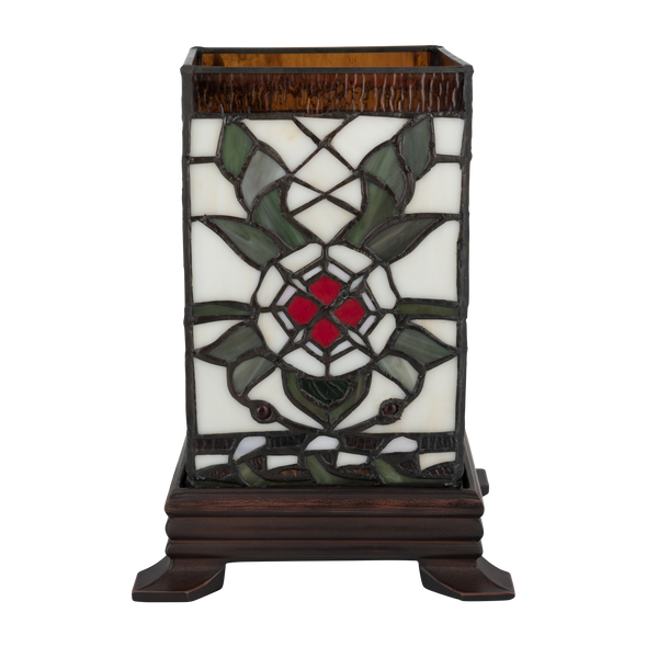 Tiffany kubus tafellamp – L 16,5 CM x B 16,5 CM x H 21 CM (Art. 7151)