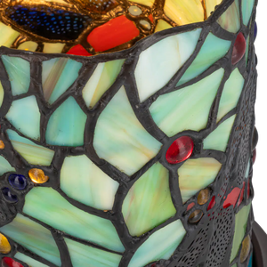 Tiffany tafellamp – Libelle – Ø 16,5 × H 21 cm (Art. 7176)