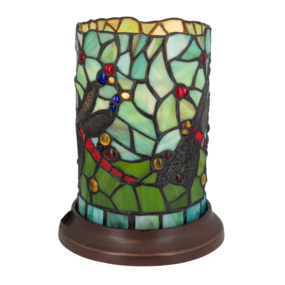 Tiffany tafellamp – Libelle – Ø 16,5 × H 21 cm (Art. 7176)