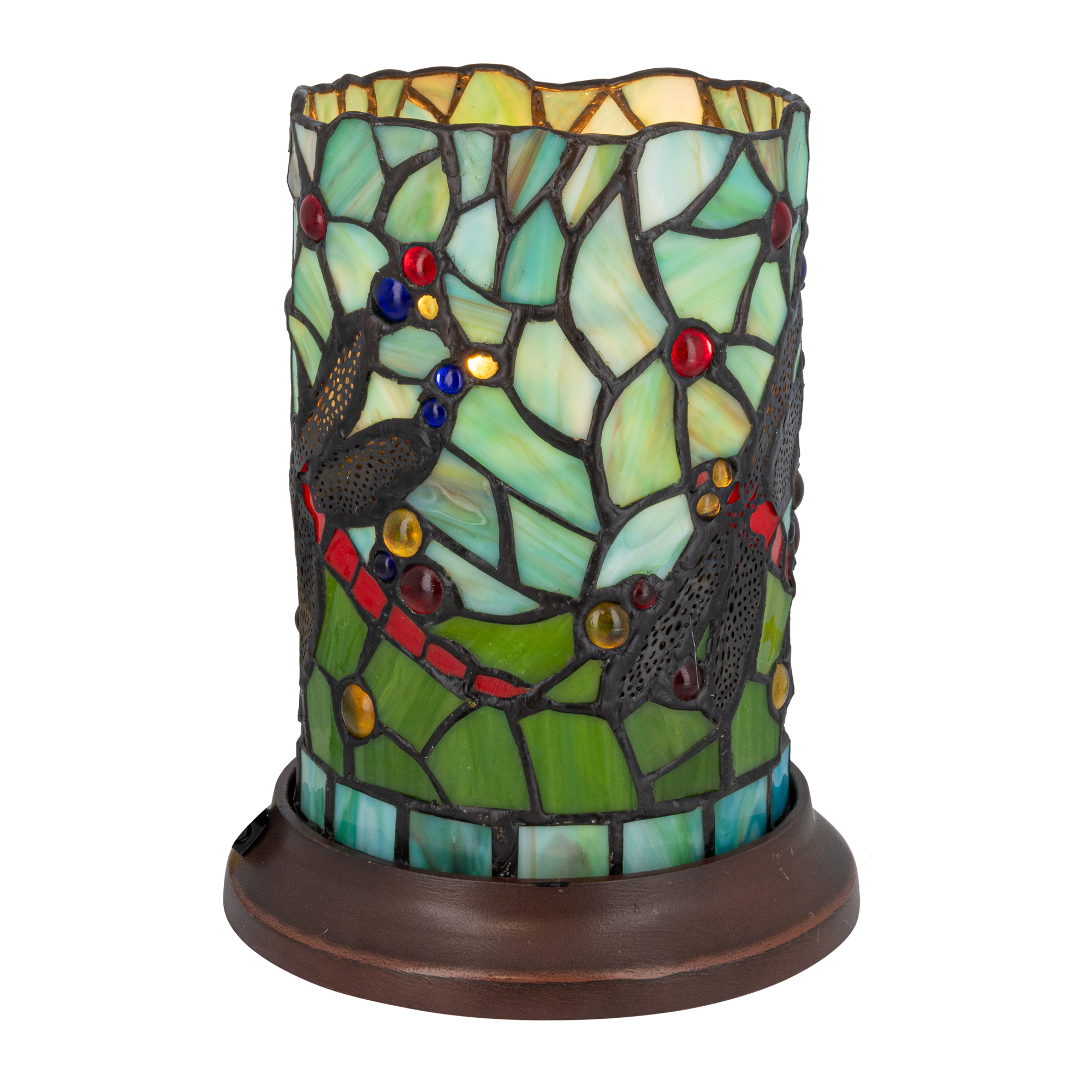 Tiffany tafellamp – Libelle – Ø 16,5 × H 21 cm (Art. 7176)