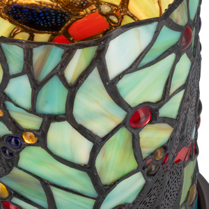 Tiffany tafellamp – Libelle – Ø 16,5 × H 21 cm (Art. 7176)