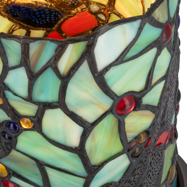 Tiffany tafellamp – Libelle – Ø 16,5 × H 21 cm (Art. 7176)
