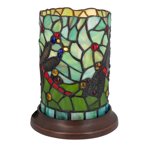 Tiffany tafellamp – Libelle – Ø 16,5 × H 21 cm (Art. 7176)