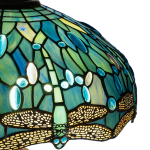 Tiffany floor lamp Dragonfly – Tranquil Blue & Green – H 165 cm – (Art. 7250)