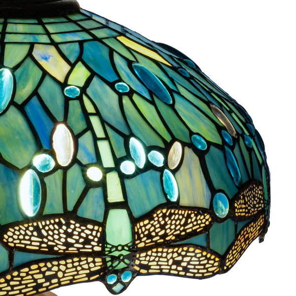 Tiffany floor lamp Dragonfly – Tranquil Blue & Green – H 165 cm – (Art. 7250)