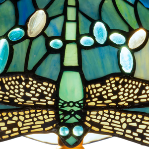 Tiffany floor lamp Dragonfly – Tranquil Blue & Green – H 165 cm – (Art. 7250)