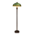 Grote Tiffany vloerlamp libellen van glas in lood in blauw-, groen- en turquoisetinten, uitgeschakeld